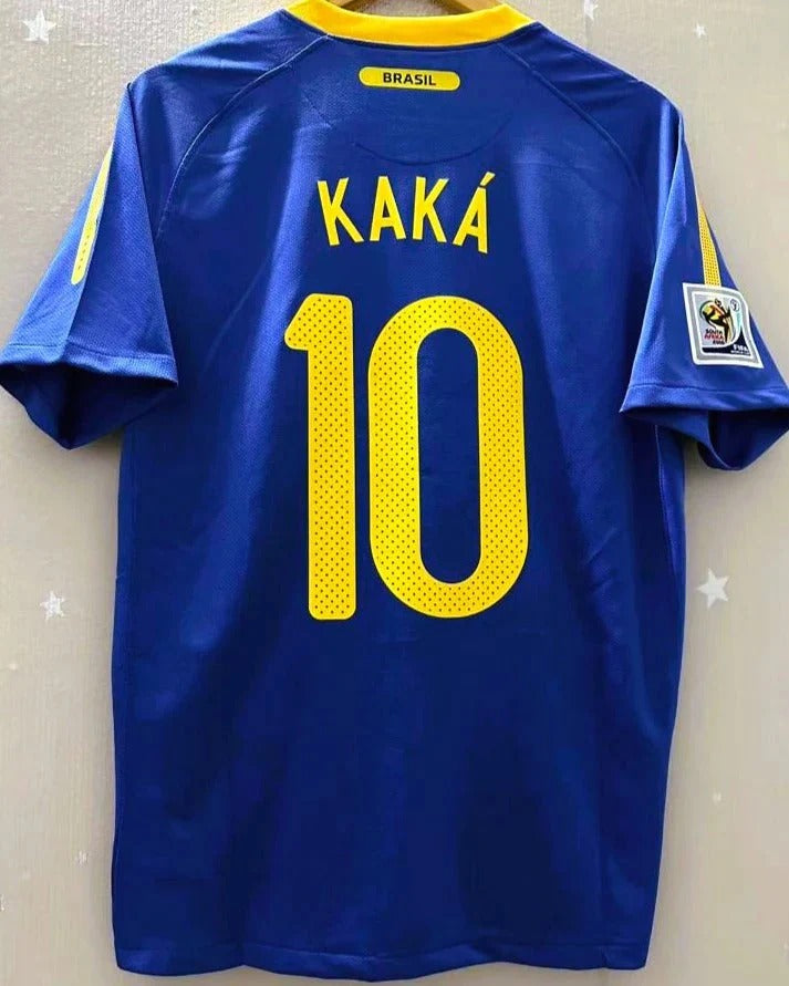 Camisa Retrô Brasil 2010/11 Away - KAKA #10 (+Patches)