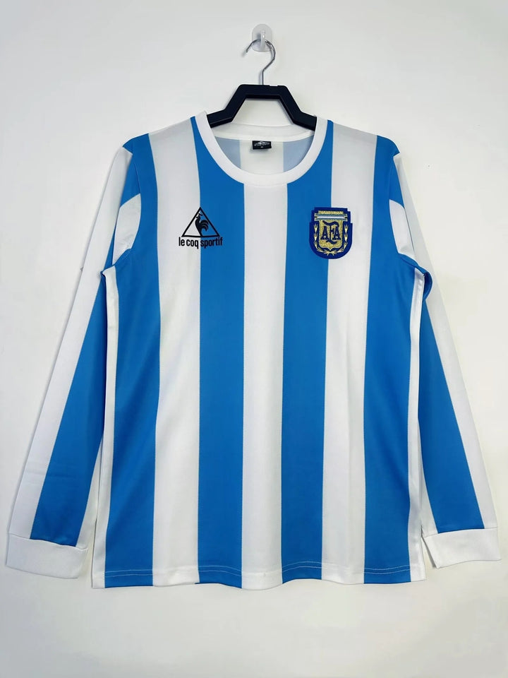 Camisa Retrô Argentina 1986 Home - Manga Longa