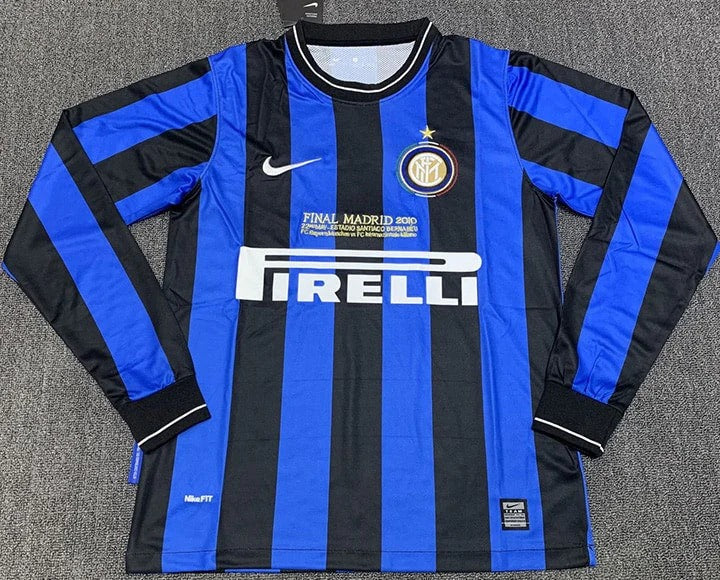 Camisa Retrô Inter de Milão 2009/10 UCL Home - Manga Longa