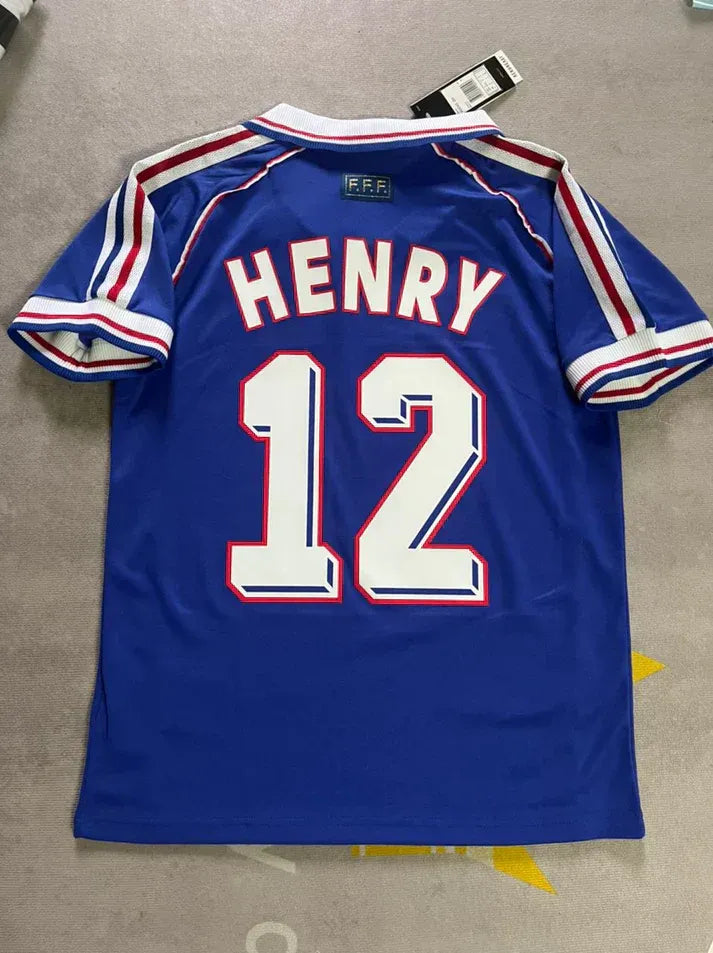 Camisa Retrô França 1998 WC - Thierry Henry #12