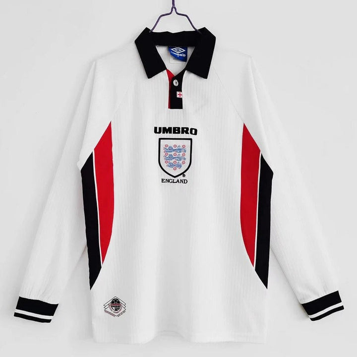Camisa Retrô Inglaterra 1998 Home - Manga Longa
