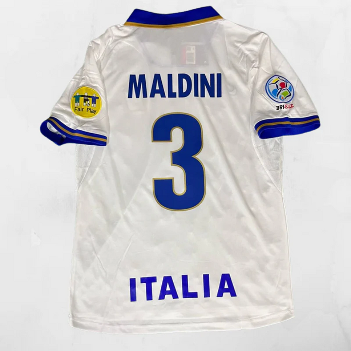 Camisa Retrô Itália 1996 Away - Paolo Maldini #3 (+Patches)
