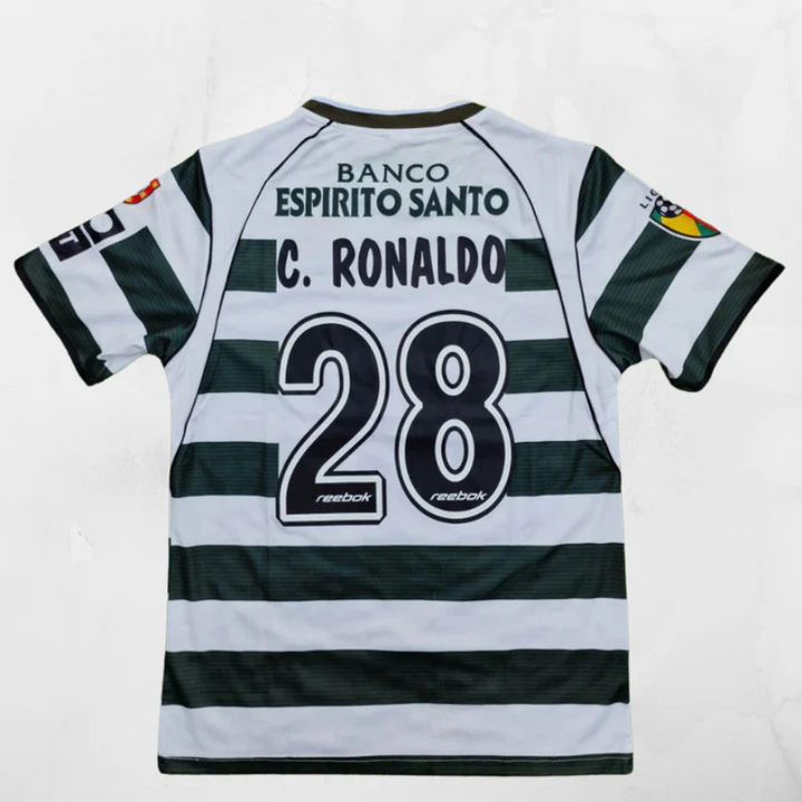 Camisa Retrô Sporting 2001/03 Home - Cristiano Ronaldo #28