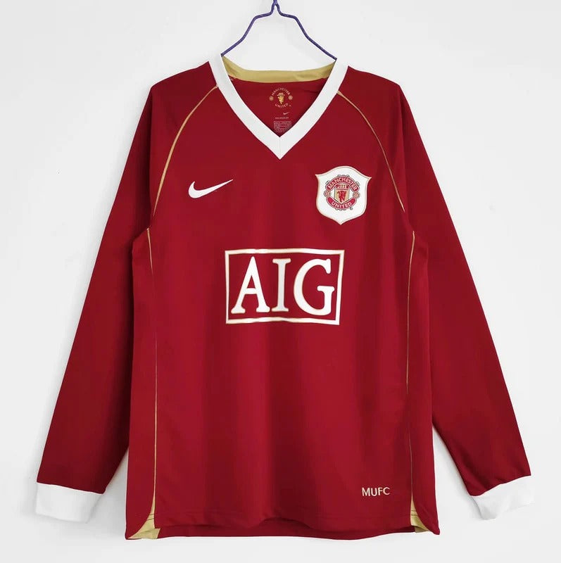 Camisa Retrô Manchester United 2006/07 Home - Manga Longa
