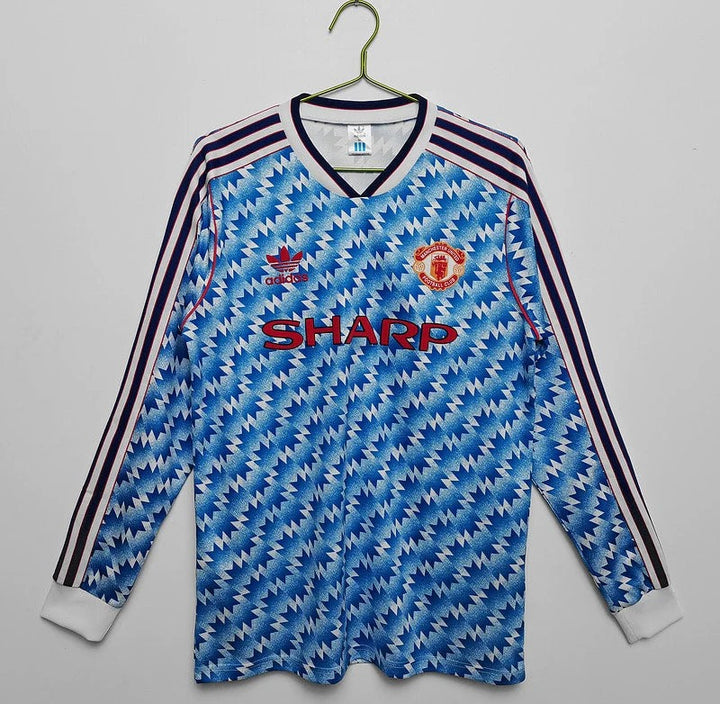 Camisa Retrô Manchester United 1990/91 Away - Manga Longa