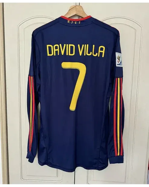 Camisa Retrô Espanha 2010 WC Final - David Villa #7 (+Patches)