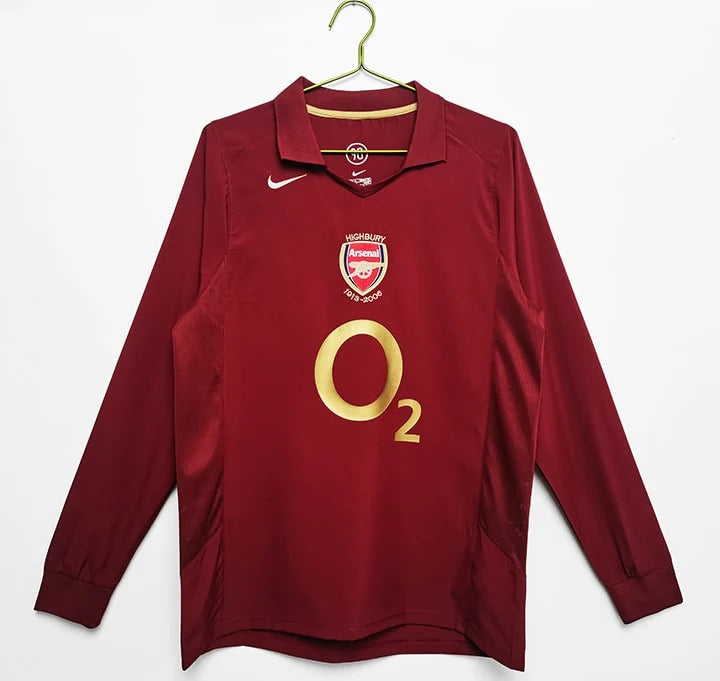 Camisa Retrô Arsenal 2005/06 Home - Manga Longa