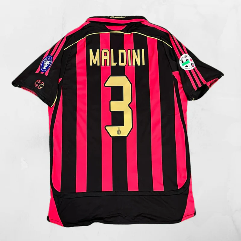Camisa Retrô Milan 2006/07 Home - Paolo Maldini #3 (+Patches)