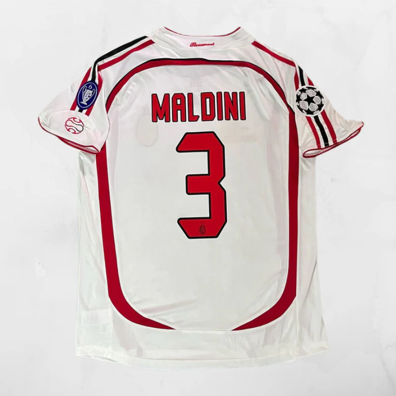 Camisa Retrô Milan 2006/07 Away - Paolo Maldini #3 (+Patches)