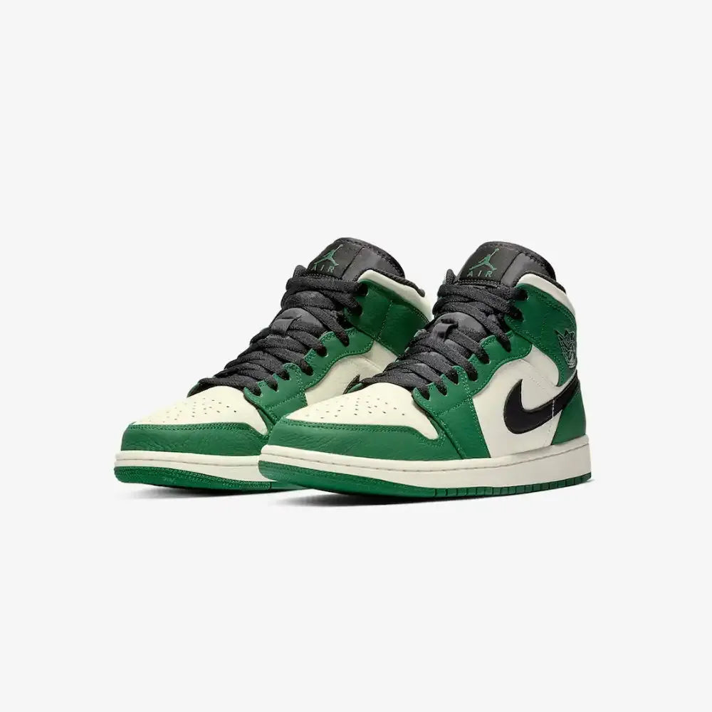 Jordan 1 Mid - Verde Pinheiro/Sail/Preto