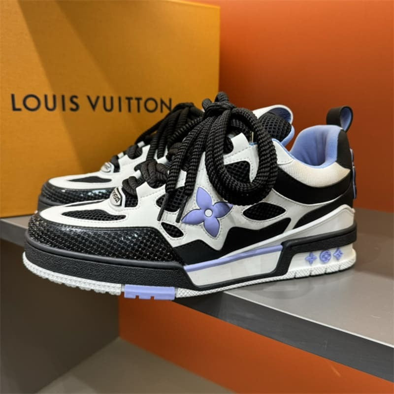 Louis Vuitton LV Skate – Preto/Branco/Azul Claro