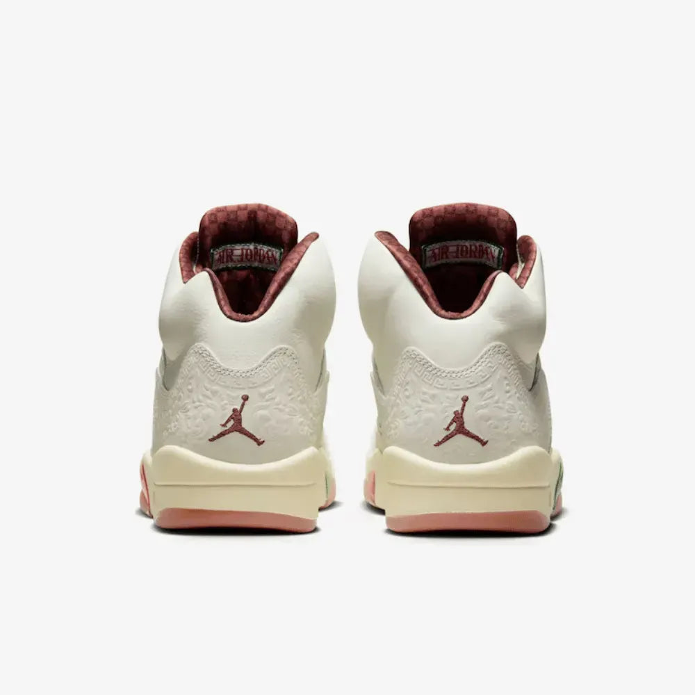 Air Jordan 5 - Off White/Bege Manteiga/Vermelho