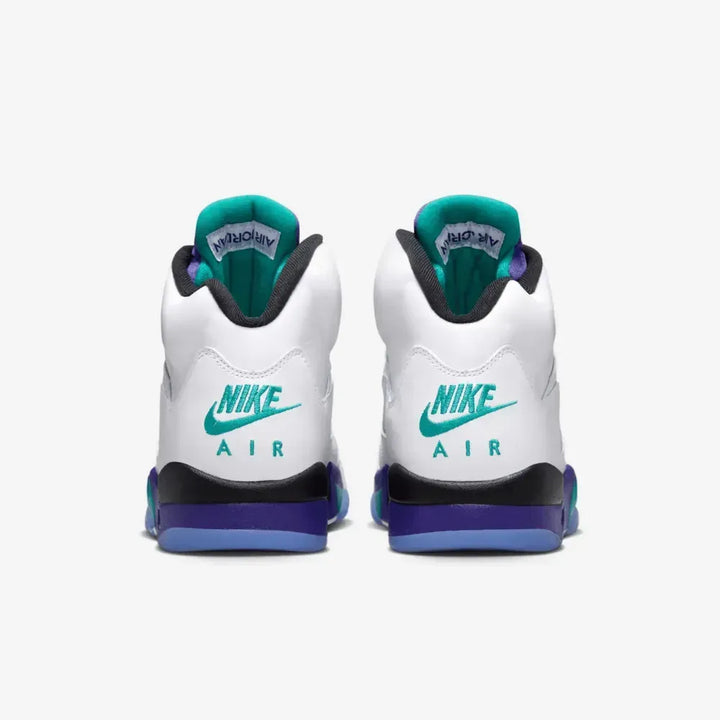 Air Jordan 5 - Branco/Roxo/Verde Turquesa