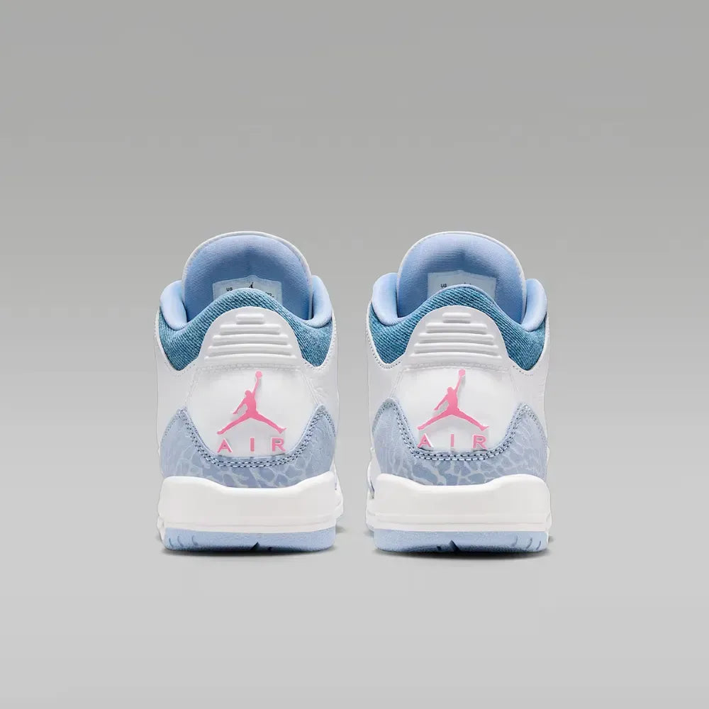 Air Jordan 3 - Branco/Azul Caribe/Rosa