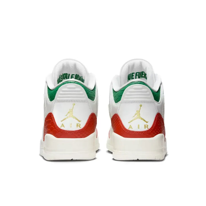 Air Jordan 3 - Branco/Verde/Vermelho