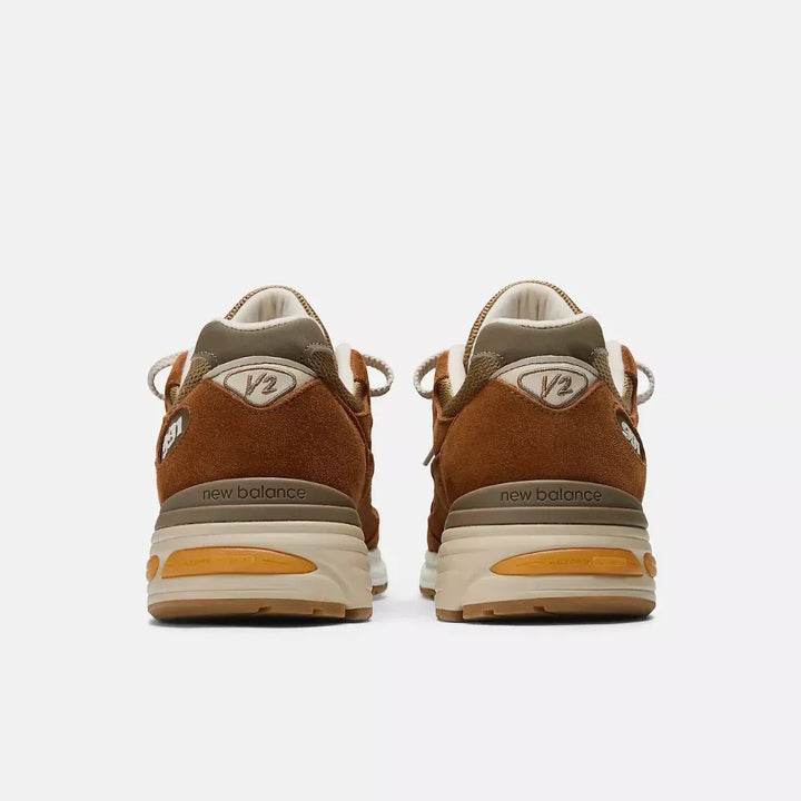 New Balance 991v2 MiUK – Caramelo/Laranja/Cinza