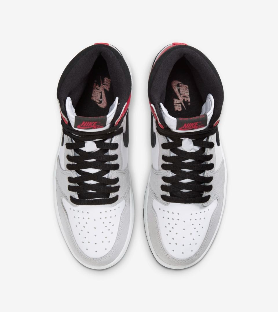 Jordan 1 Retro High - Branco/Cinza/Preto/Vermelho