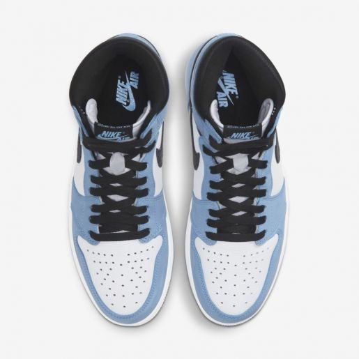 Jordan 1 Retro High - Branco/Azul Universitário/Preto