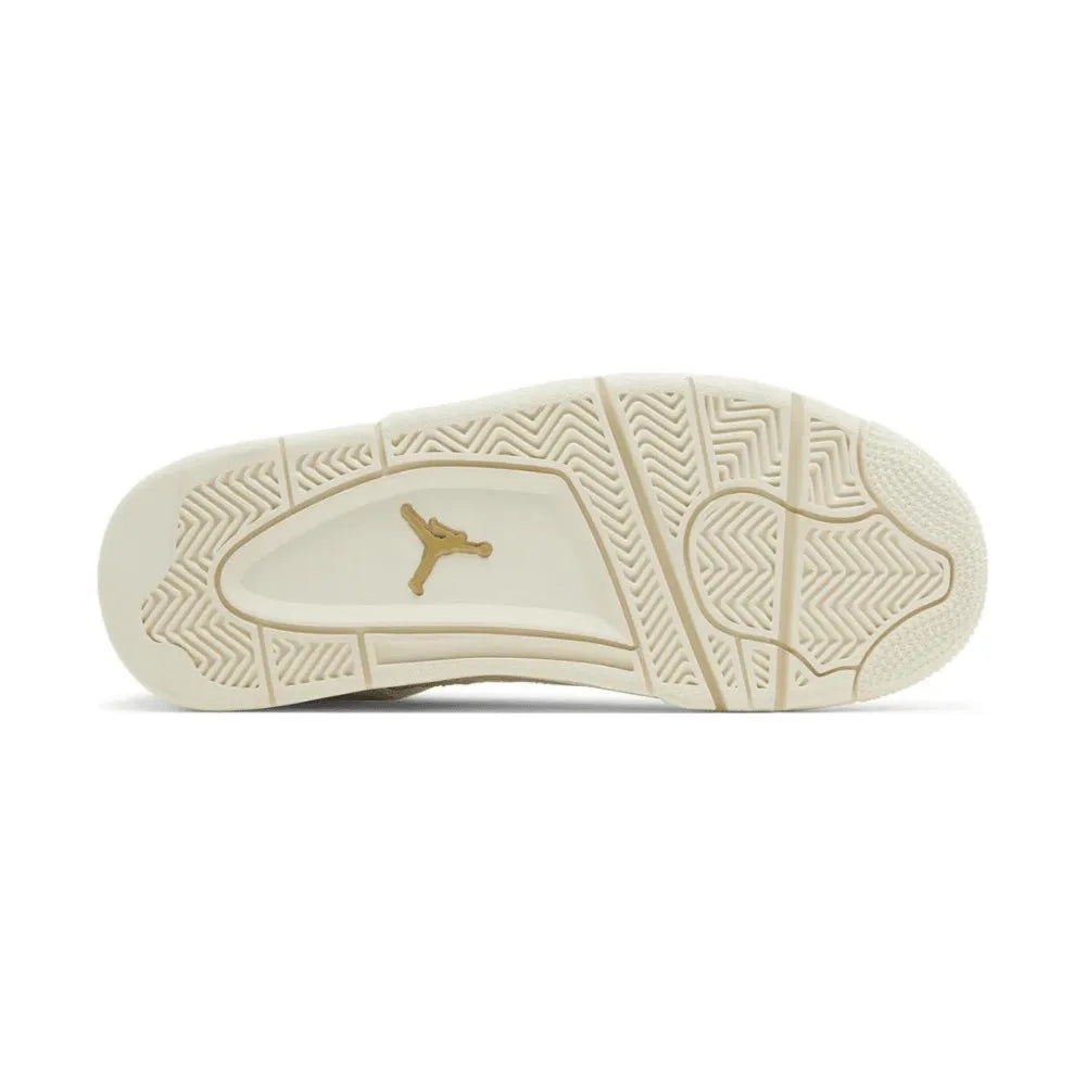Jordan 4 Retro – Branco/Dourado Metálico