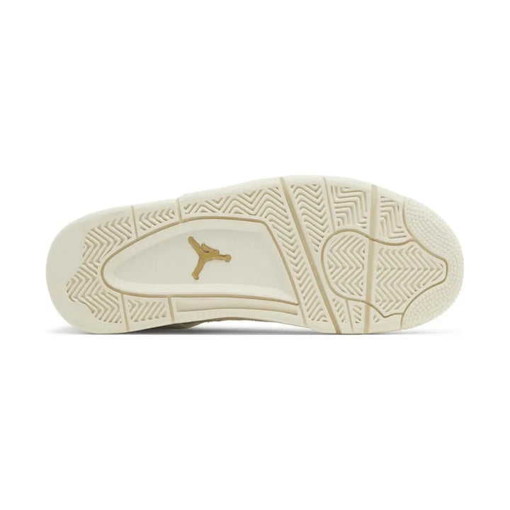 Jordan 4 Retro – Branco/Dourado Metálico