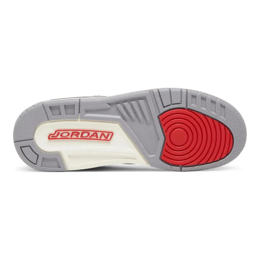 Air Jordan 3 - Branco/Cinza/Laranja Avermelhado