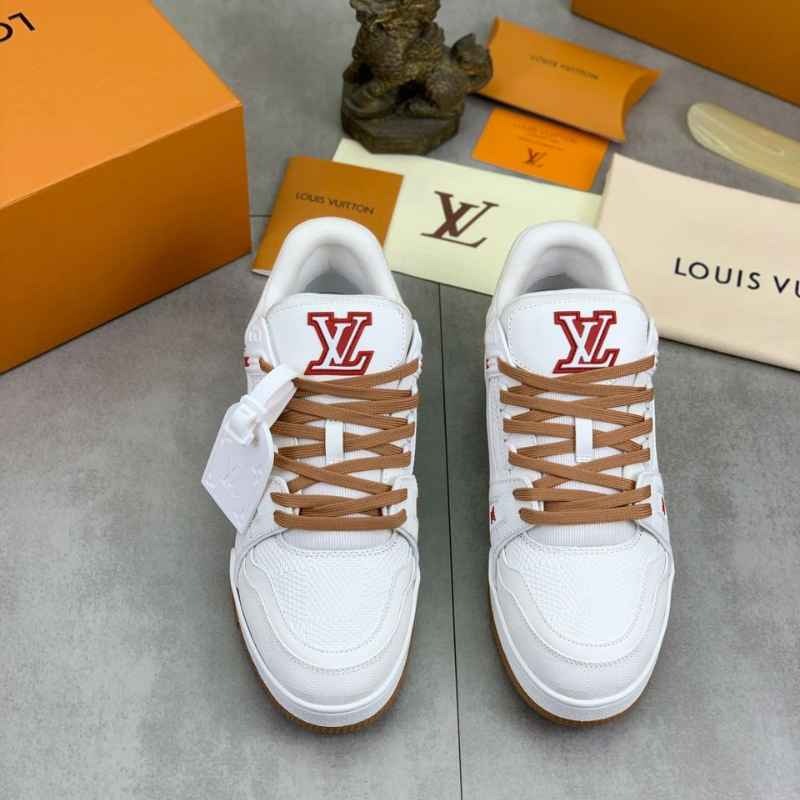 Louis Vuitton LV Trainer – Branco/Vermelho