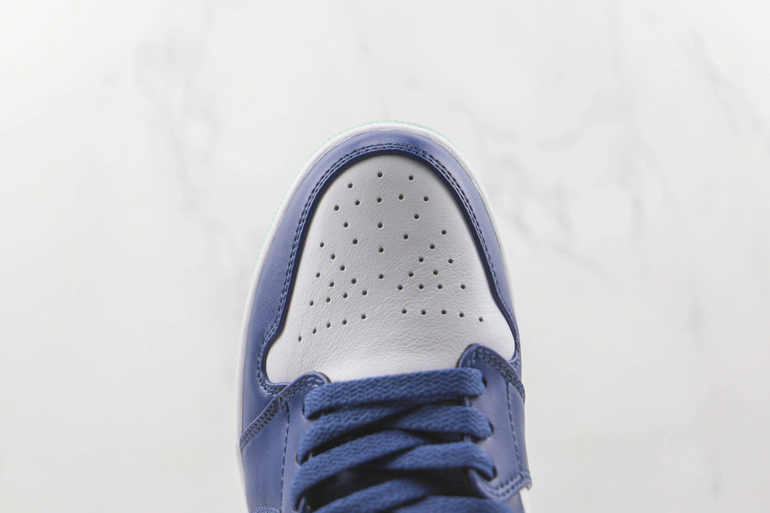 Jordan 1 Mid - Branco/Azul Marinho/Verde Menta