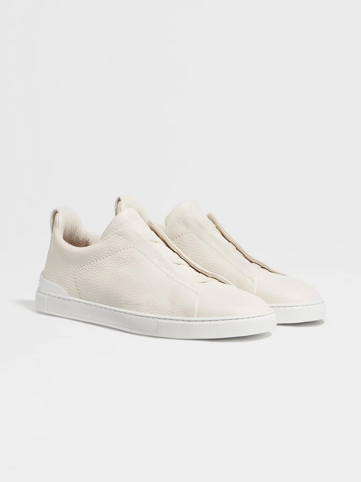 Tênis Zegna Triple Stitch Branco Leather