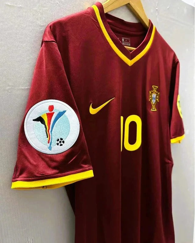 Camisa Retrô Portugal 01/02 Home - RUI COSTA #10 (+Patches)