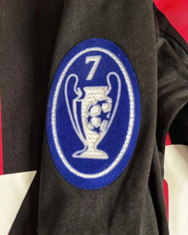 Camisa Retrô Milan 2009/10 Manga Longa - Ronaldinho #80 (+Patches)