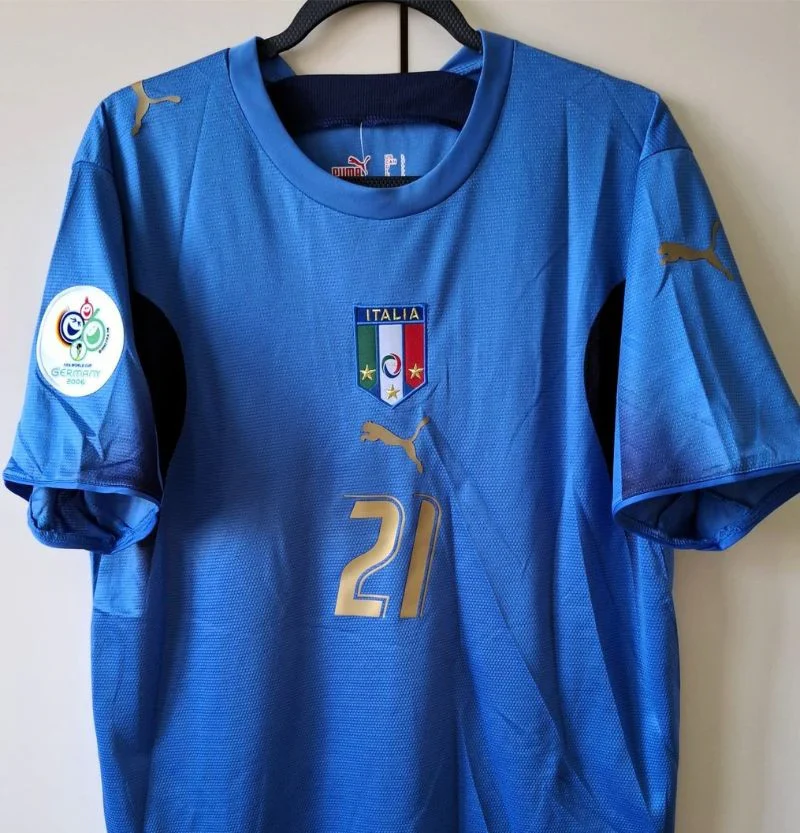 Camisa Retrô Itália 2006/07 Home - PIRLO #21 (+Patches)