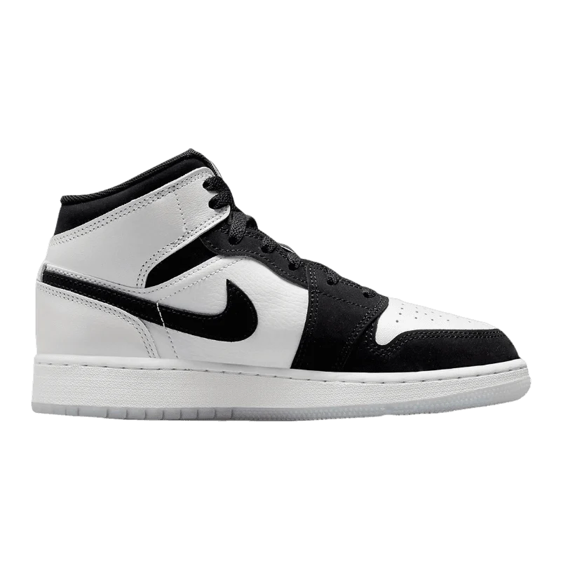 Air Jordan 1 Mid SE Diamond - Preto/Off White/Solado Translúcido