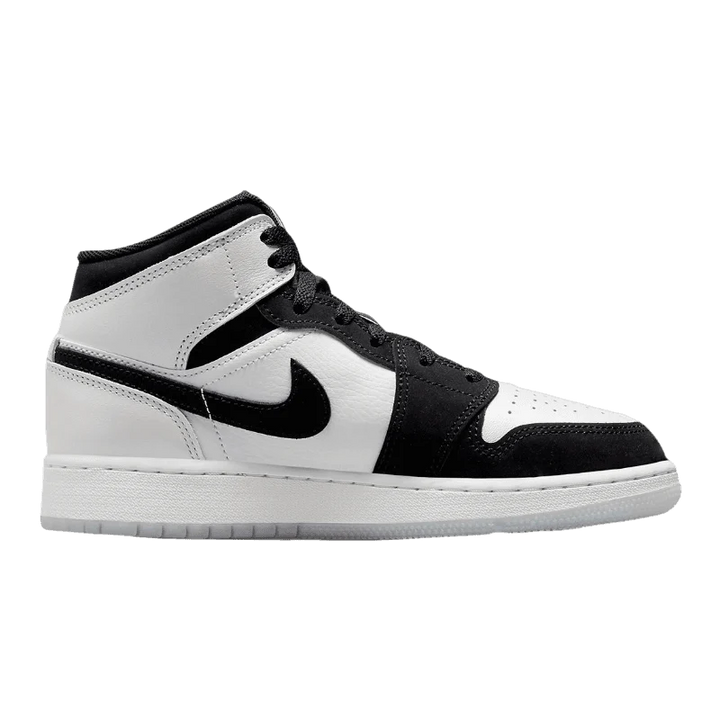 Air Jordan 1 Mid SE Diamond - Preto/Off White/Solado Translúcido