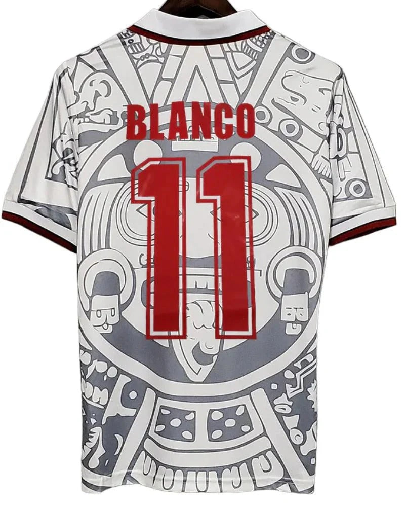 Camisa Retrô México 1998/99 Away - Blanco #11