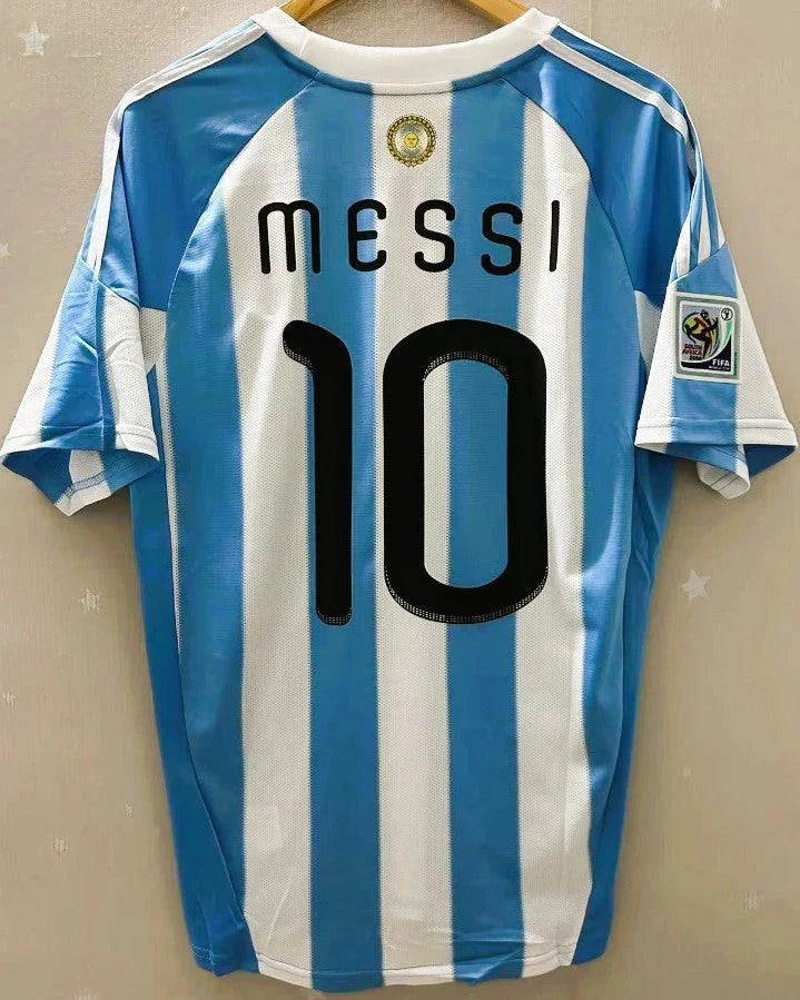 Camisa Retrô Argentina 2010/11 Home - MESSI #10 (+Patches)