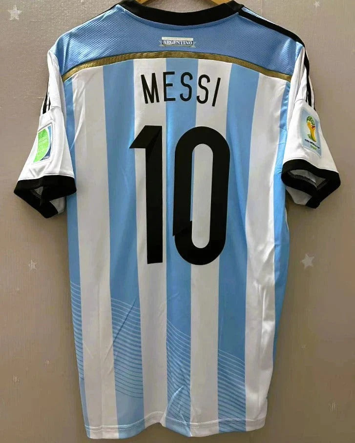 Camisa Retrô Argentina 2014/15 Home - MESSI #10 (+Patches)