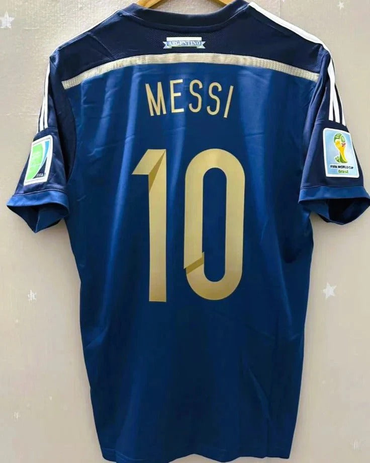 Camisa Retrô Argentina 2014/15 Away - MESSI #10 (+Patches)