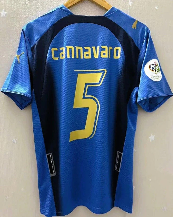 Camisa Retrô Itália 2006/07 Home - CANNAVARO #5 (+Patches)