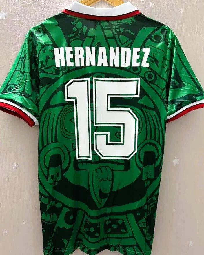 Camisa Retrô México 1998/99 Home - HERNANDEZ #15