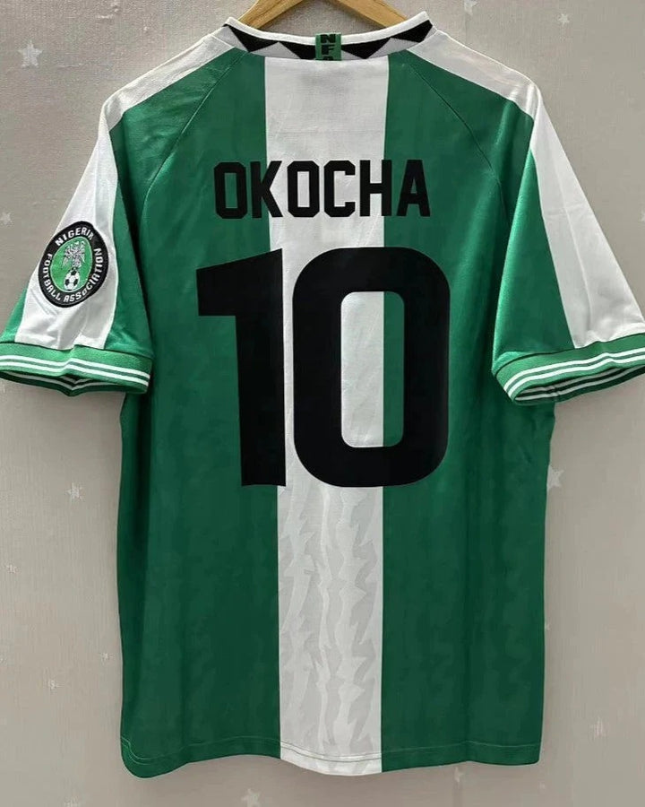 Camisa Retrô Nigéria 1996/97 Home - OKOCHA #10 (+Patches)