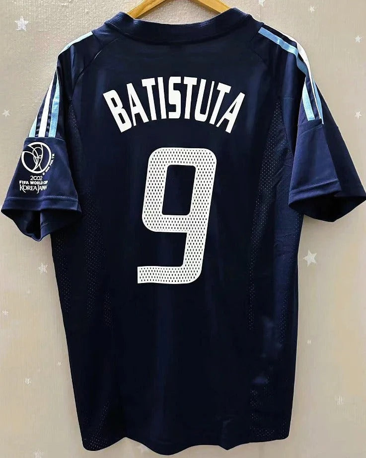 Camisa Retrô Argentina 2002/03 Away - BATISTUTA #9 (+Patches)