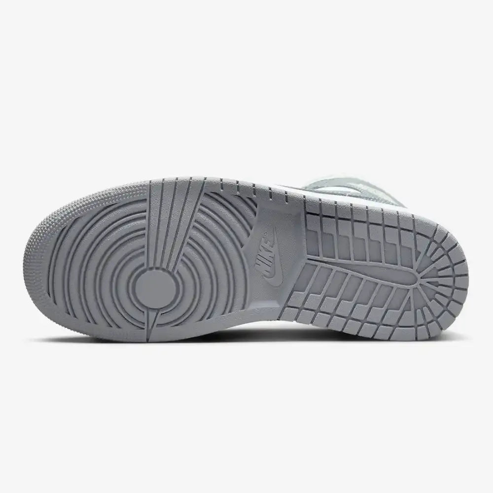 Jordan 1 Mid Stealth - Sail/Cinza Stealth/Branco