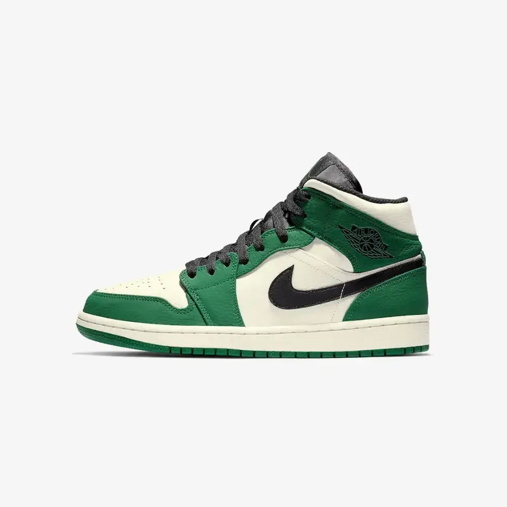 Jordan 1 Mid - Verde Pinheiro/Sail/Preto