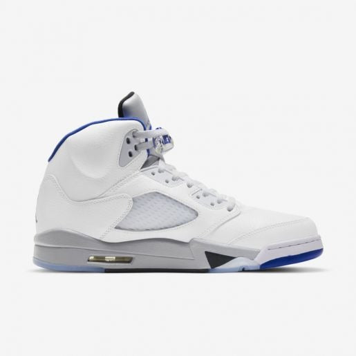 Air Jordan 5 - Branco/Cinza Claro/Azul