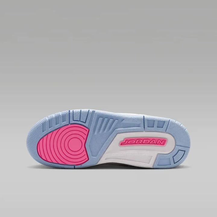 Air Jordan 3 - Branco/Azul Caribe/Rosa