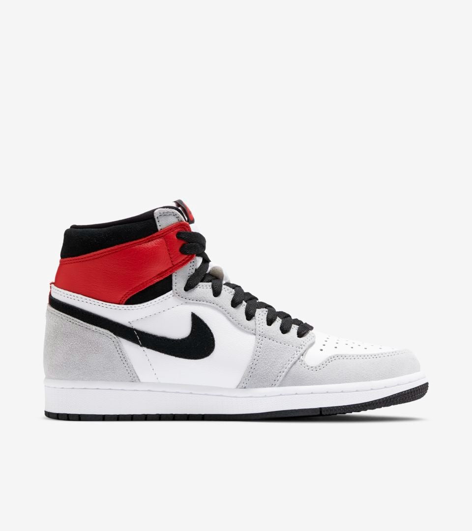 Jordan 1 Retro High - Branco/Cinza/Preto/Vermelho
