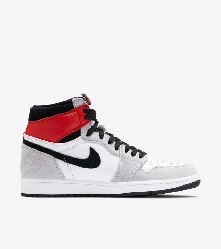 Jordan 1 Retro High - Branco/Cinza/Preto/Vermelho