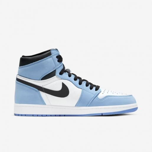 Jordan 1 Retro High - Branco/Azul Universitário/Preto