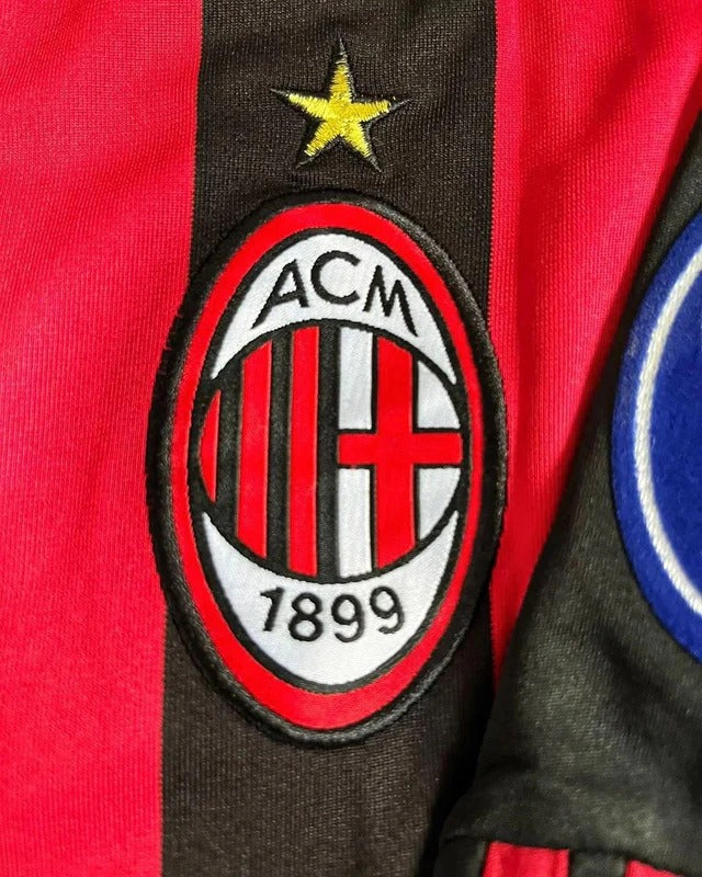 Camisa Retrô Milan 2009/10 Manga Longa - Ronaldinho #80 (+Patches)