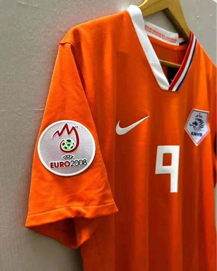 Camisa Retrô Holanda 2008/09 Home - VAN NISTELROOY #9 (+Patches)